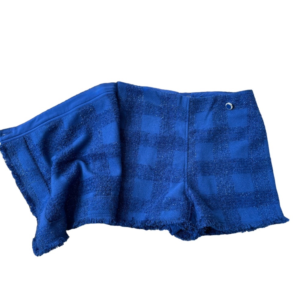 House of Harlow 1960‎ Womens 2pc Blue Wool Tweed Blazer & Skirt(Skort) Set Sz. M - Picture 5 of 16
